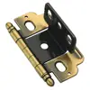 Customized Vintage Metal Brass Hinge Inset Partial Wrap Ball Tip Cabinet Hinge