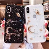 For iPhone XS Max X XR Bling Bling Cell Phone Case with Metal Planet Accessories