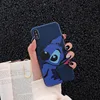 Lovely Blue Stitch yellow Bear Case Silicone Protection Case for iPhone Xs Max XS XR X Cute Adorable