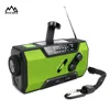 built-in speaker rechargeable crank 2000mah power bank weather alert radio