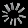BIN French false acrylic gel stiletto curved nail tips round clear and natural