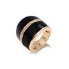 14396 Wholesale rare design ladies jewelry high quality black color cladding material finger ring