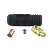 Newly designed dinse male connector 70-90 mm2 euro welding cable gland joint lock connector copper for welding cable