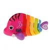 factory custom movable rowing small winding fish clockwork bath ABS toys