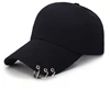 ring & chain baseball cap hip pop caps Metal Ring Chain Hip Hop hat