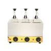 2019 electric model 3 head filler heating warmer maker Commercial hot chocolate soy sauce filling spread warmer with CE