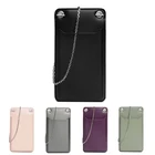 Personalizado pu vegan couro senhoras carteira saco de telefone celular mulheres bolsa corpo cruz cadeia m&oacute;vel