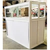 Guangzhou factory direct sale white color aluminum frame style folding type portable glass showcase glass display case