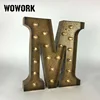led party decoration free standing mini initial name light with waterproof function