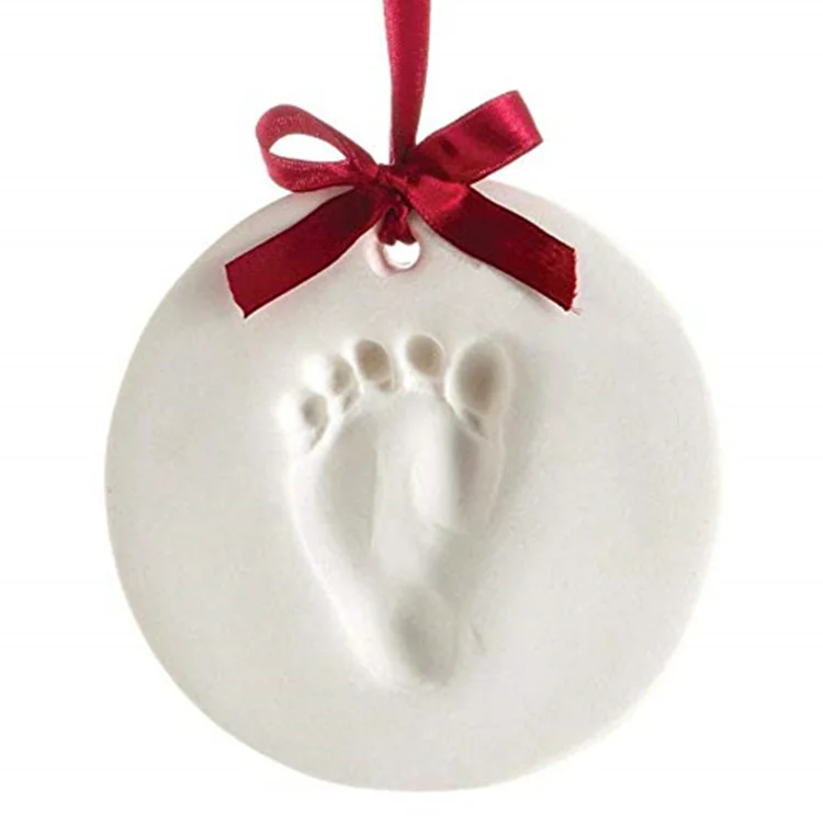 Baby Handprint Footprint Ornament Kit Keepsake Handprint Baby Souvenir