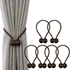 New Product Ideas 2019 Coffee Colour Pack of 6 Magnetic Curtain Tiebacks Drapery Hooks Holdbacks With Strong Magnet for Window