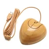 birthday gift for lovers heart shape bamboo wired mouse