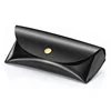 classical men retro popular snap on black sunglasses leather case