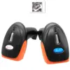 2-in 1 2.4G wireless+ wired 1d/2d barcode scanner android, metallic design QR CODE scanner