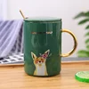 Zogift Cute design decal printed drum shaped ceramic coffee mugs stoneware tea cup