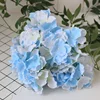 K-1101 hot sale 5 head artificial wedding centerpiece silk white hydrangea bouquet flower for wedding decor