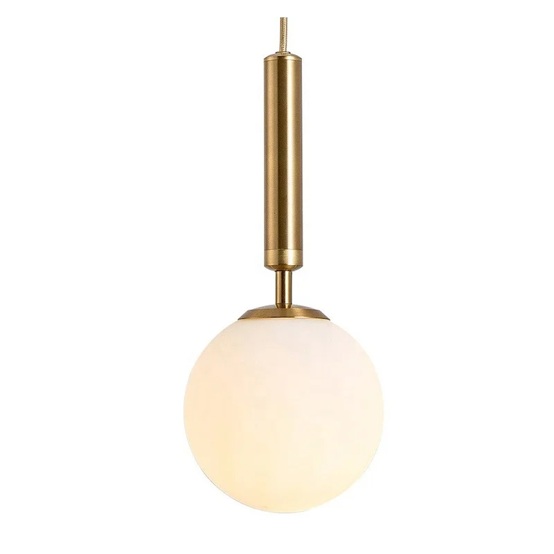 Aicco Indoor Hanging Modern Frosted Glass Ball Globe Pendant Lights Lamp For Kitchen 12584