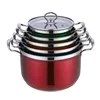 10piece kitchen stainless steel cookware set, cooking pot soup pot color set