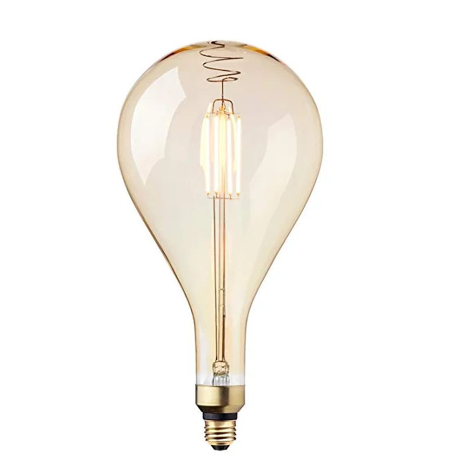 decorative PS52  A160 8W 2200K dimmable 220V E27 led filament big oversize bulb