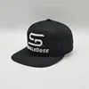 Wholesale Custom Fashion 100% Cotton Unisex Black Outdoor Baseball Snapback Cap With 3D Embroidery Logo