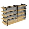 OEM Multi-functional SuperMarket Boutique Shopping Mall Store Display Wood And Metal Shelf Stacking Racks and Shelves