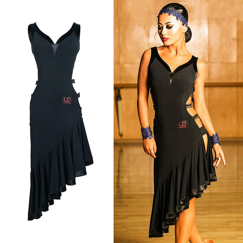 Hot Plus Size Latin Salsa Tango Cha cha Samba Rumba Ballroom Evening Dance Dress