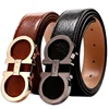 Guangzhou Wholesale Luxury Split Leather Belts with Fashion Alloy Belts for Men