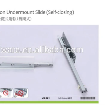 Self Close Single Extension Undermount Drawer Slide View Drawer