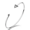 Simple White Gold Plated 925 Sterling Silver Cuff Bangle Bracelet Jewelry For Gifts