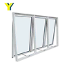 Aluminum awning window parts chain winder awning windows with toughened double glaze lowe