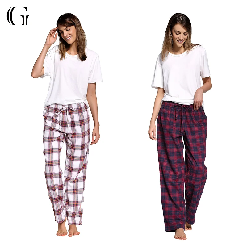 womens plaid lounge pants