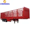 China factory 3 axle 60 ton truck cargo stake box semi fence trailer
