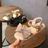 Child Girls Summer Hook & Loop Breathable Bowknot Princess Beach Sandals