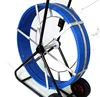Fiberglass cable push rod cable pulling pole Fiberglass duct rodder with wheels
