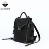 2019 Trending online shop drawstring backpack metal logo anti theft backpack genuine leather business luxury backpack
