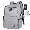 Custom Eco Friendly Fashion Lightweight Gray Oxford Student Zipper Casual Backpack For Unisex
