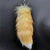 Fashion Lovely Design Wholesale Natural Fox Tail Fairy Real Fox Fur Tail Keychain