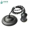mimi ceiling pendant light cord kit e26 e27 aluminum black lampholder with fabric wire