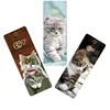 Cat 3d lenticular bookmarks PET material 3d custom bookmarks