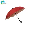 Custom Double Layer Print Auto Stick Red Umbrella