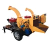 Wood Chipper with Diesel Engine working in the forest