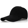 Black Twill fancy baseball caps custom Cotton 3d black embroidery cap