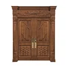 fancy design solid wood door double wooden main door design