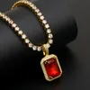 many colors High quality jewelry fully pave setting zircon copper material square shape emerald charm pendant for necklace