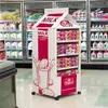 Cardboard Free Standing Hooks Display Stand For Phone Accessories/Makeup Tools