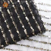 Simple Elegant Lines Sequin Beaded Mesh fabric