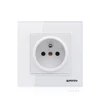 Waterproof panel french type 1 gang wall socket outlet