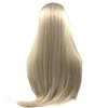 High quality long blonde synthetic lace front wigs heat resistant
