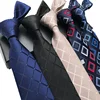 Online retail high quality colorful geometrical grid pattern ployster fabric necktie for uniform suit shirts