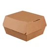 kraft paper custom printing cardboard paper hamburger making corrugated burger packaging box